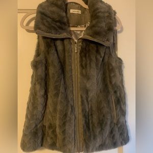 Calvin Klein Faux Fur Vest. Size XS.